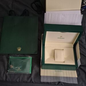 Rolex Green and Gold Watch Box Set
